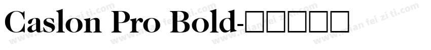 Caslon Pro Bold字体转换
